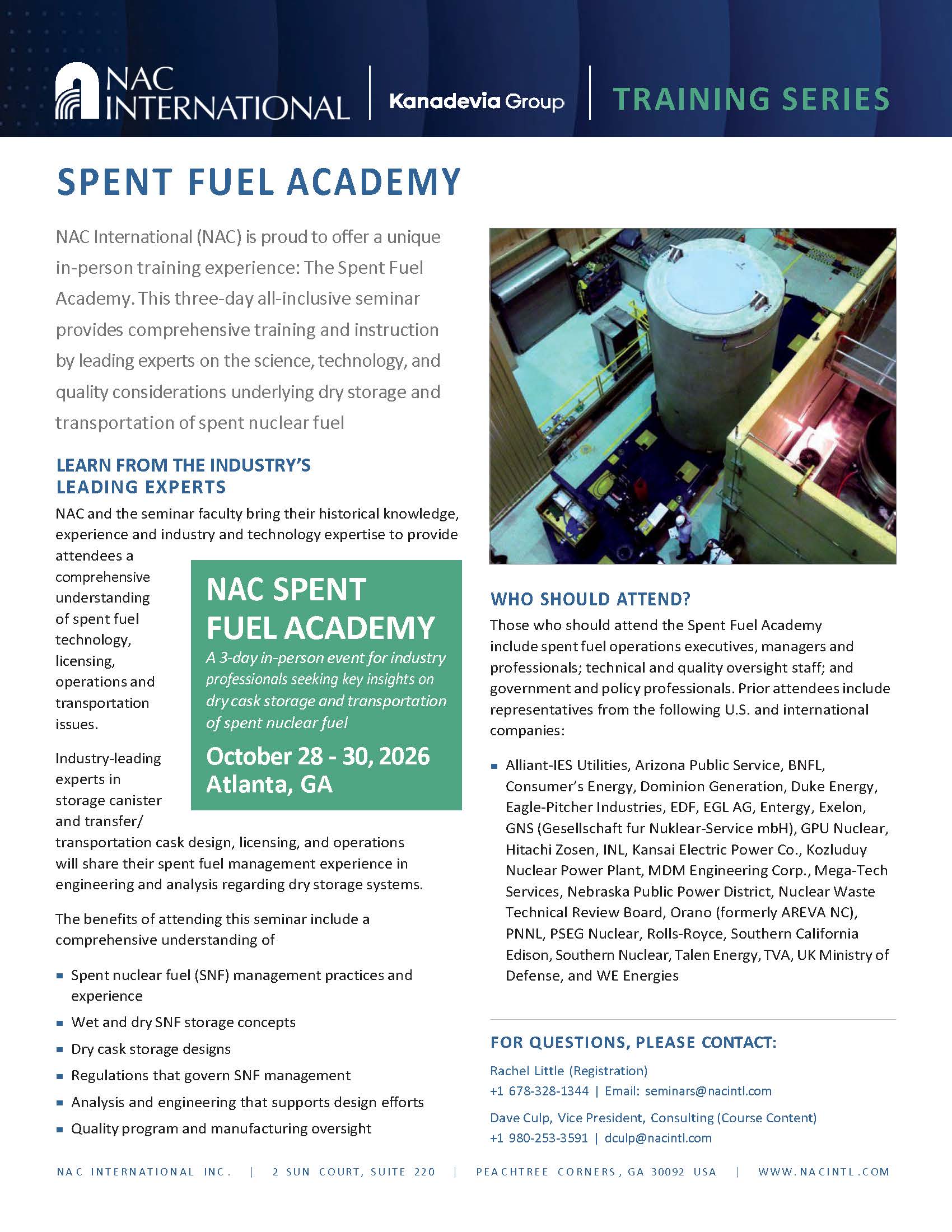 NAC SpentFuelAcademy Flyer 10 28 10 30 Page 1